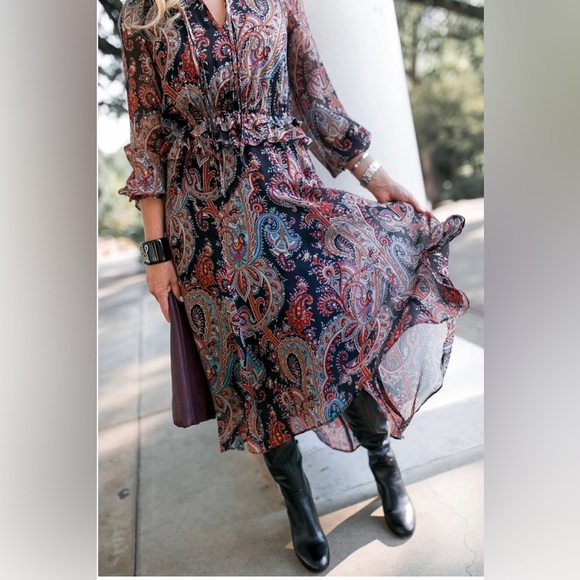Banana Republic x Olivia Palmero Paisley Dress - Picture 6 of 8